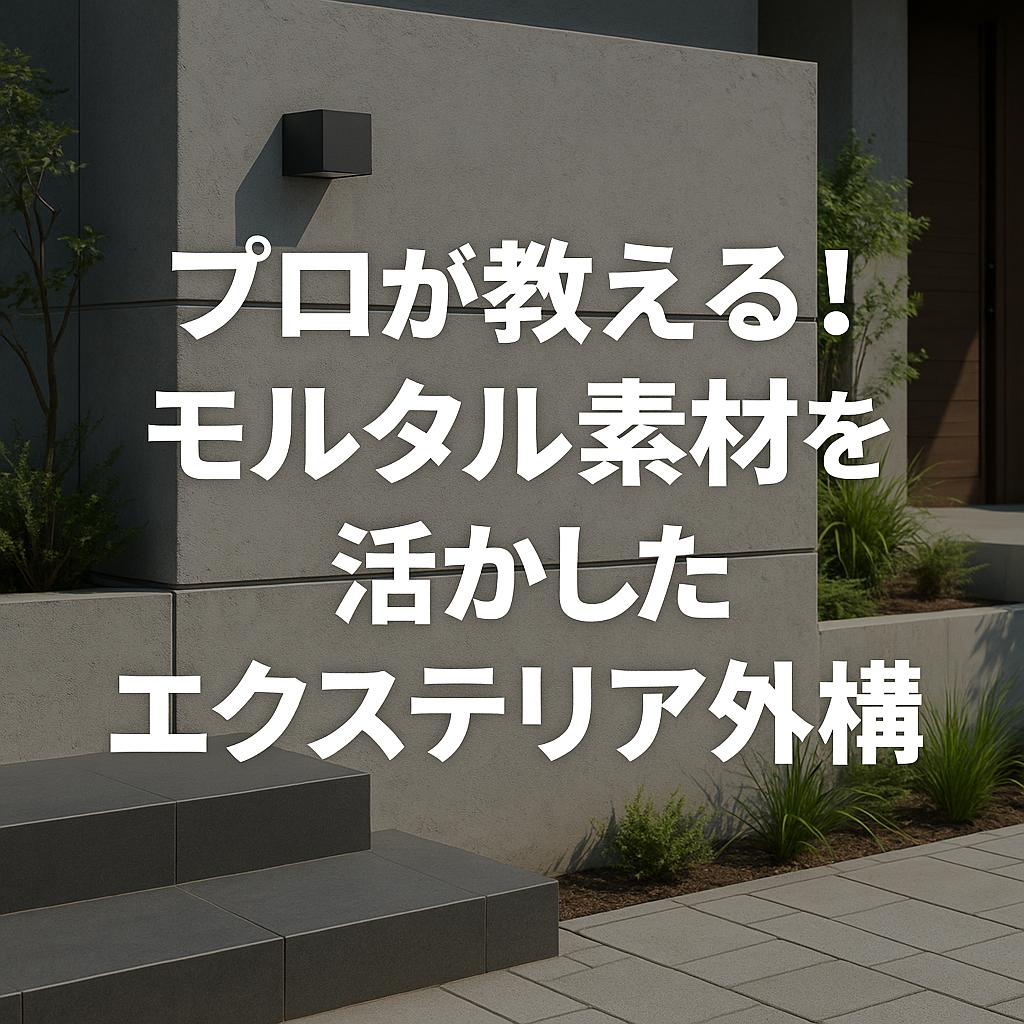 プロが教える！モルタル素材を活かしたエクステリア外構