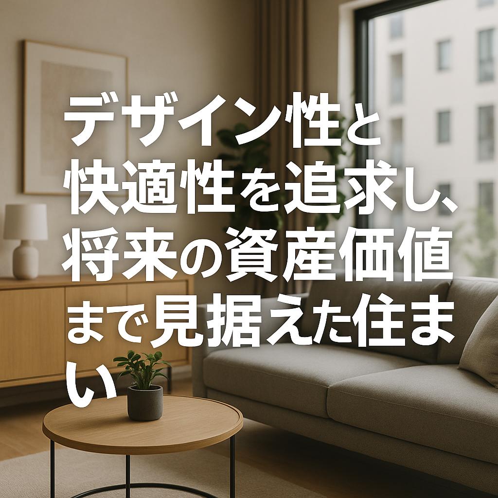 デザイン性と快適性を追求し、将来の資産価値まで見据えた住まい