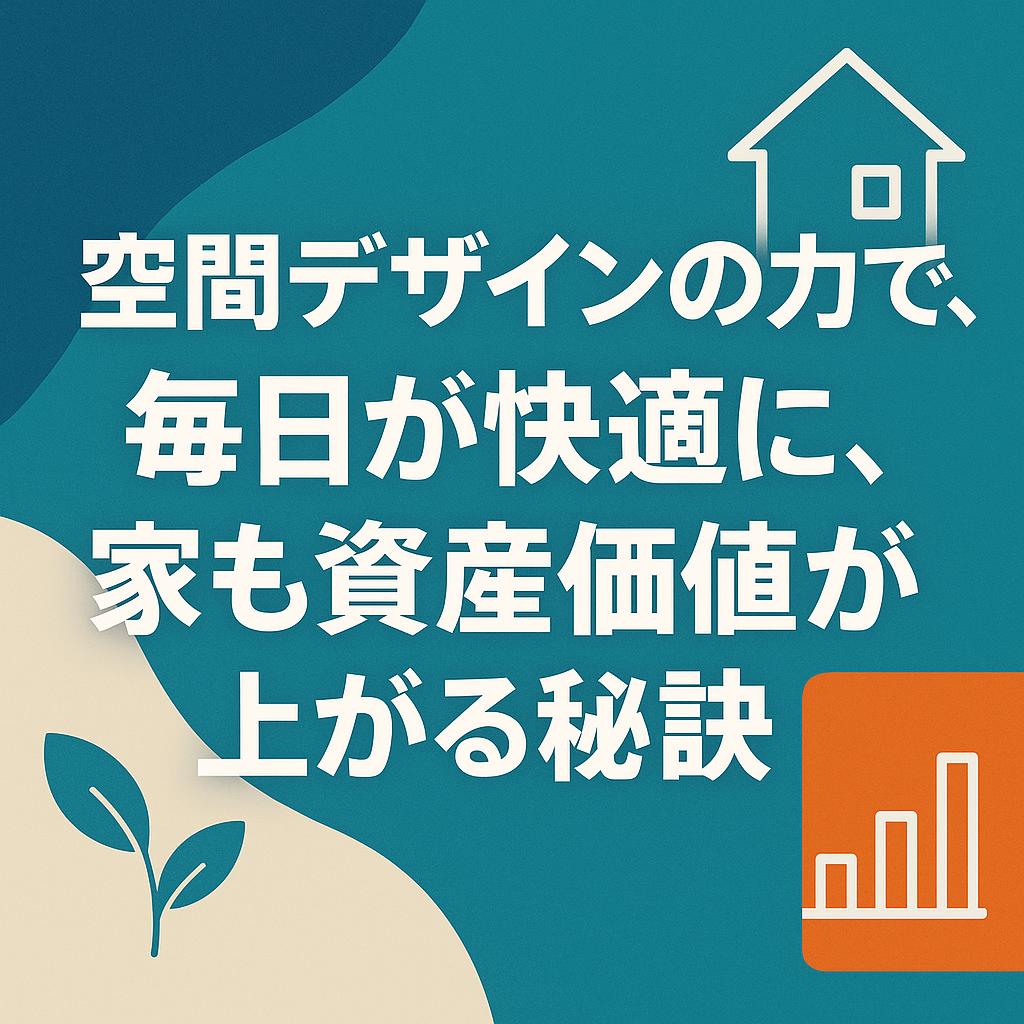 空間デザインの力で、毎日が快適に、家も資産価値が上がる秘訣