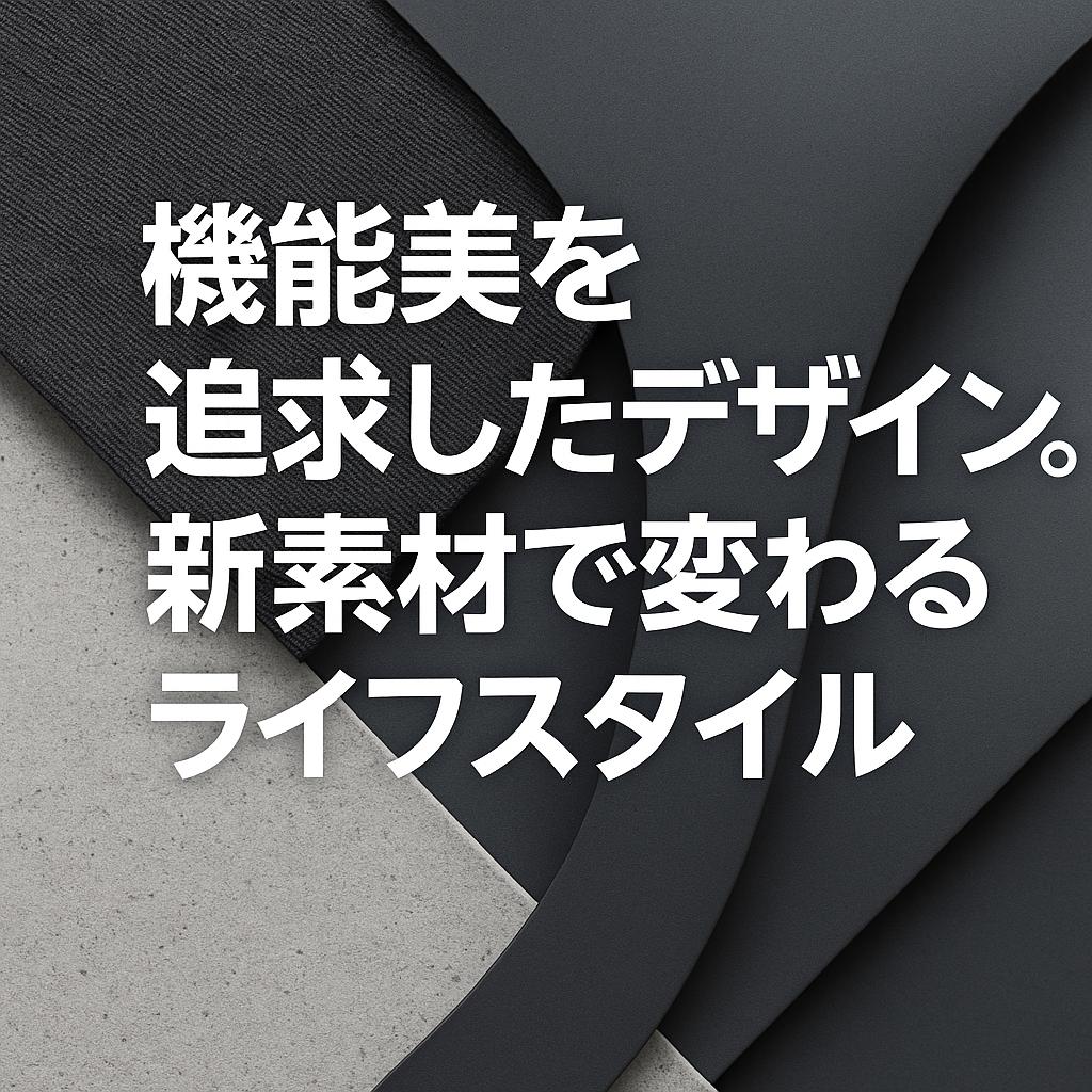 機能美を追求したデザイン。新素材で変わるライフスタイル