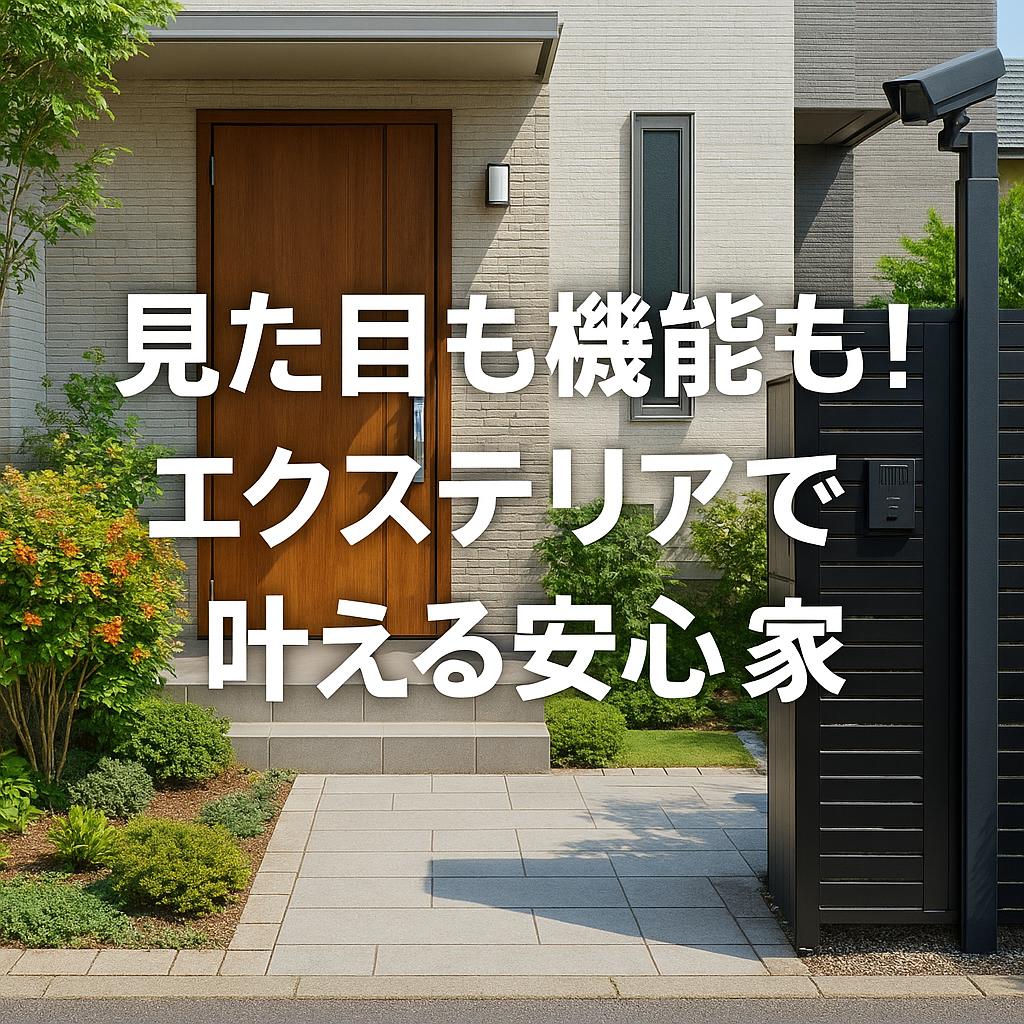 見た目も機能も!エクステリアで叶える安心の家