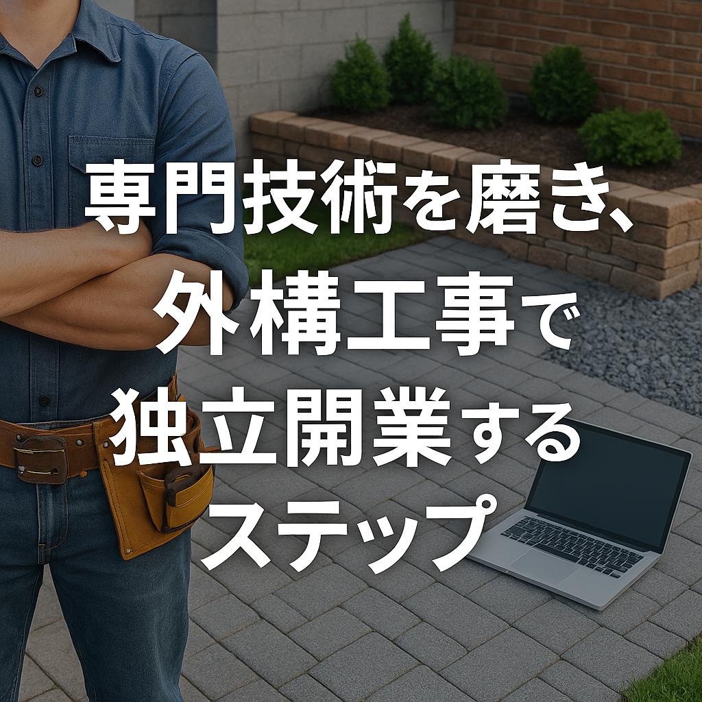専門技術を磨き、外構工事で独立開業するステップ