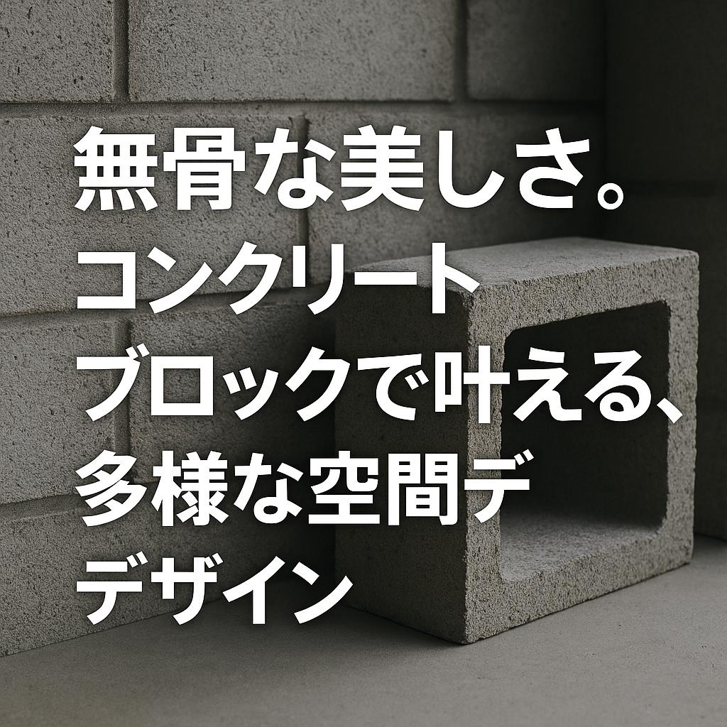 無骨な美しさ。コンクリートブロックで叶える、多様な空間デザイン
