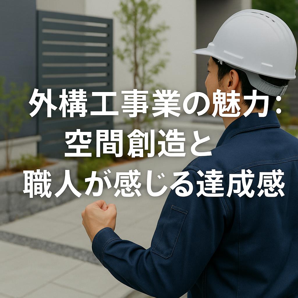 外構工事業の魅力：空間創造と職人が感じる達成感