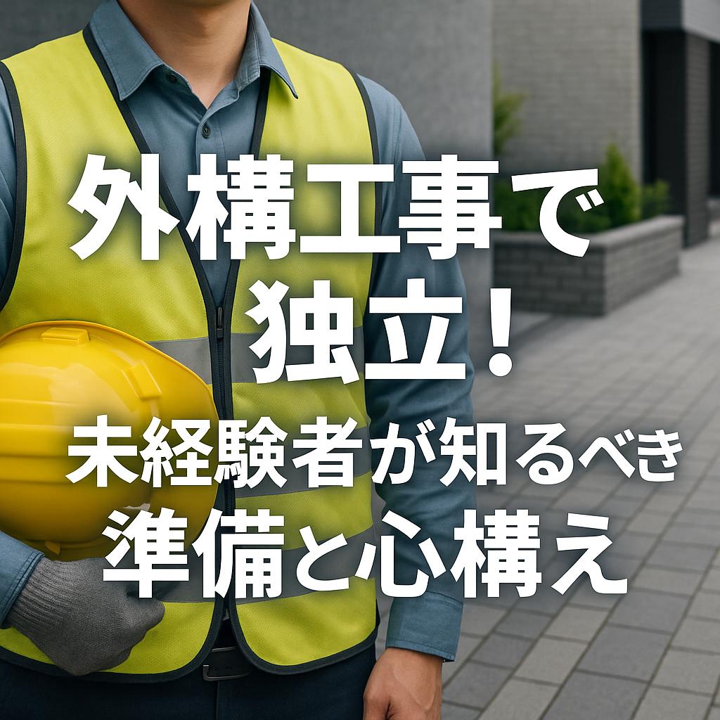 外構工事で独立!未経験者が知るべき準備と心構え