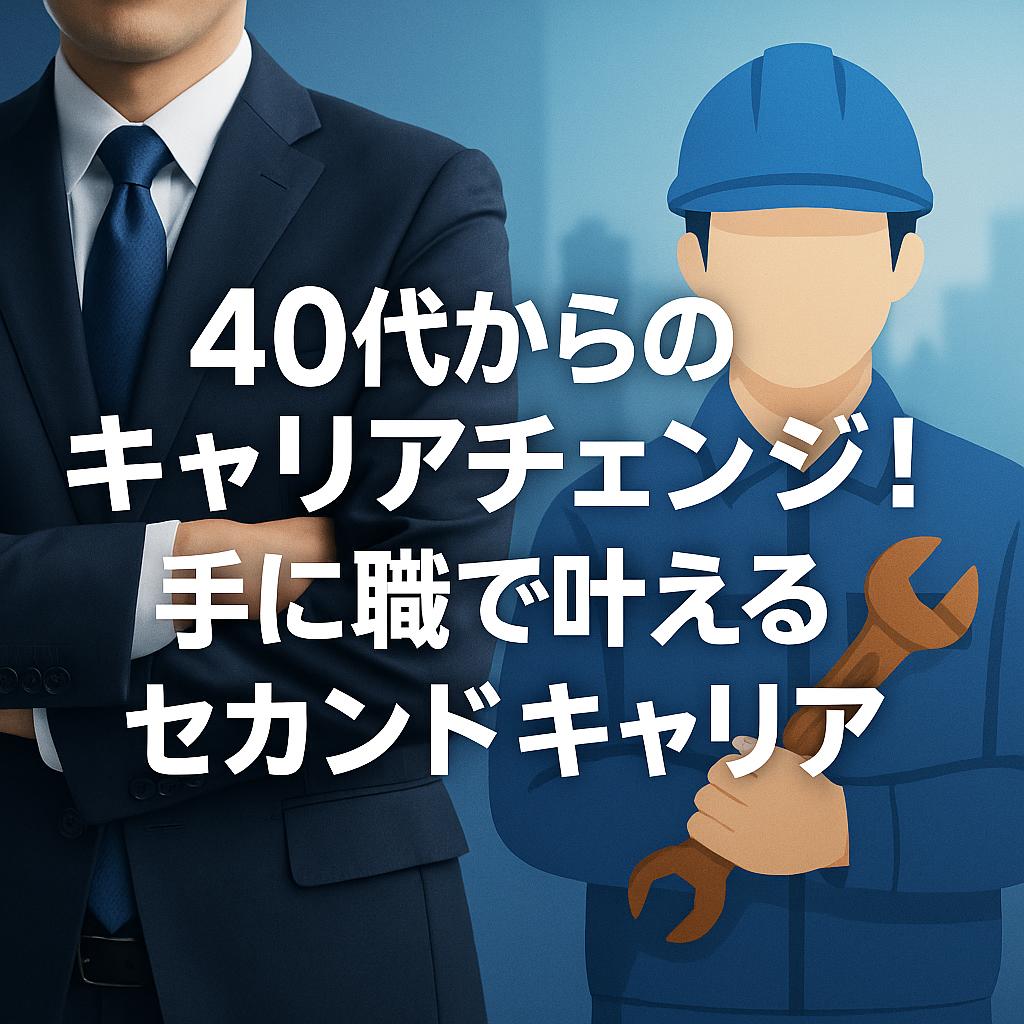 40代からのキャリアチェンジ!手に職で叶えるセカンドキャリア