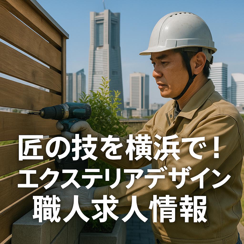 匠の技を横浜で！エクステリアデザイン職人求人情報