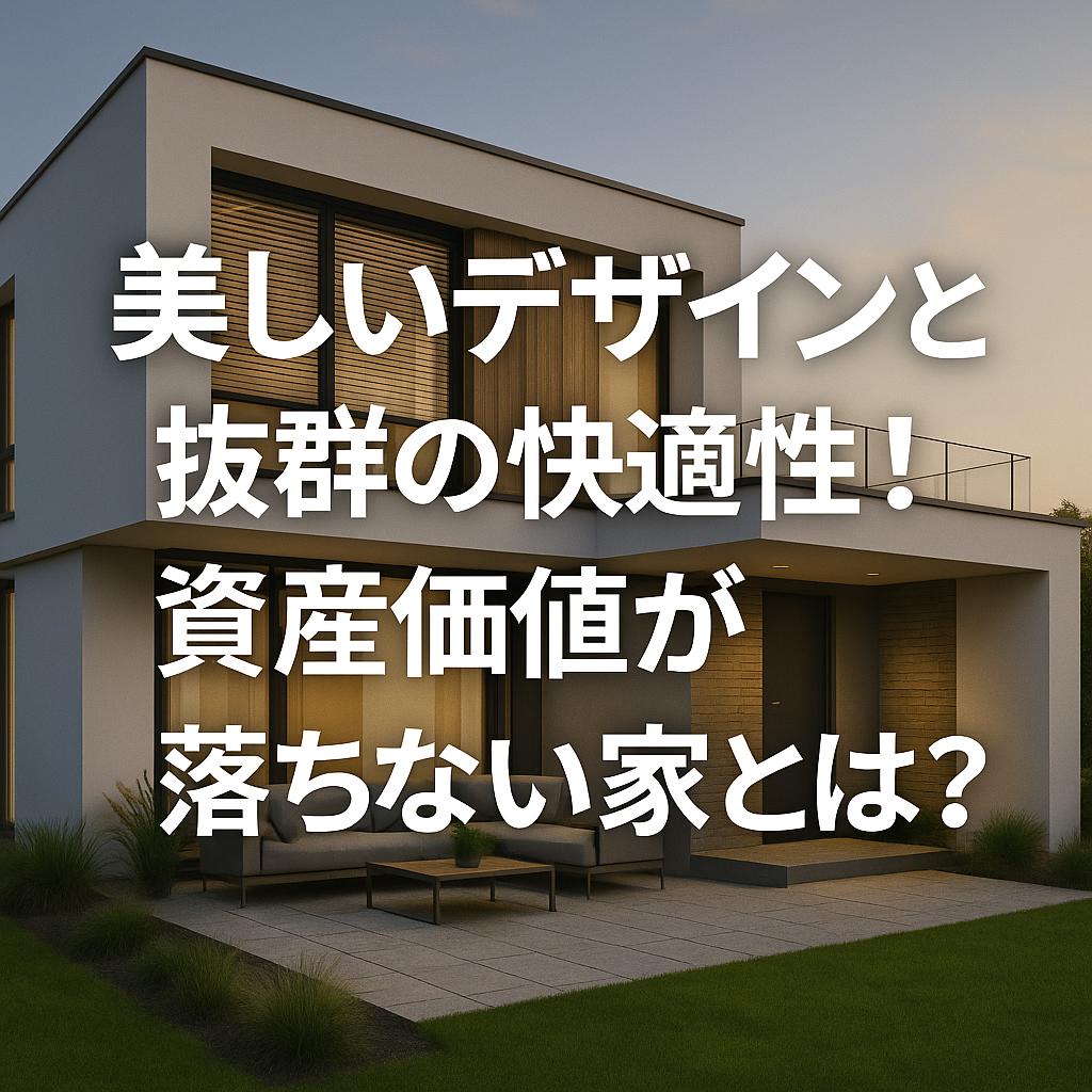 美しいデザインと抜群の快適性！資産価値が落ちない家とは？