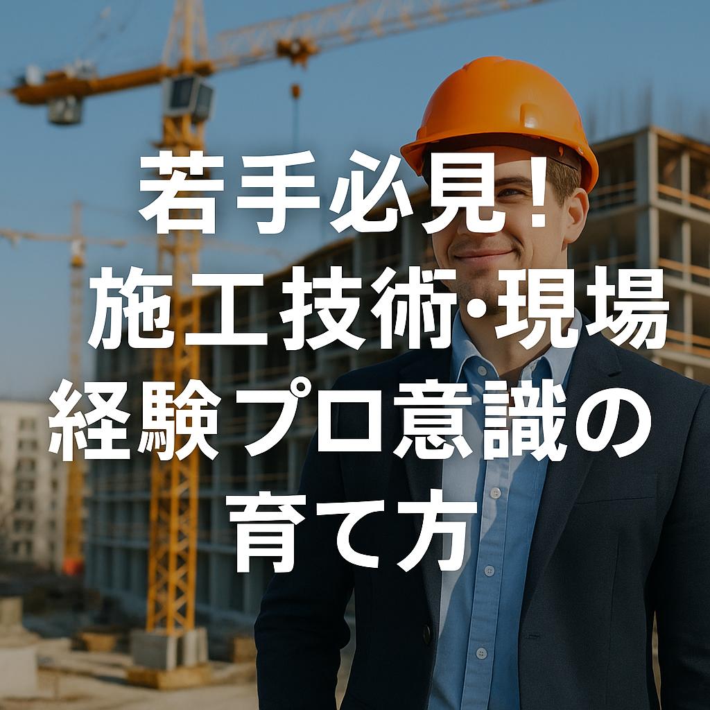 若手必見！施工技術・現場経験・プロ意識の育て方