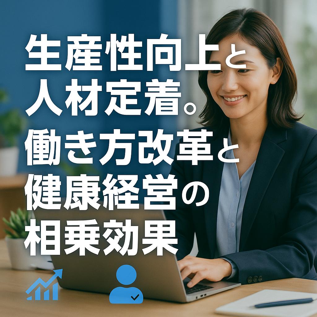 生産性向上と人材定着。働き方改革と健康経営の相乗効果