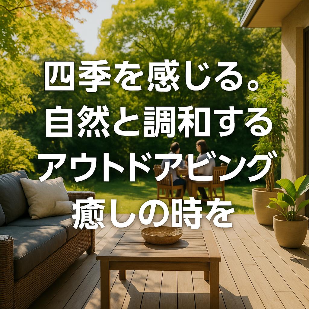 四季を感じる。自然と調和するアウトドアリビングで癒しの時を