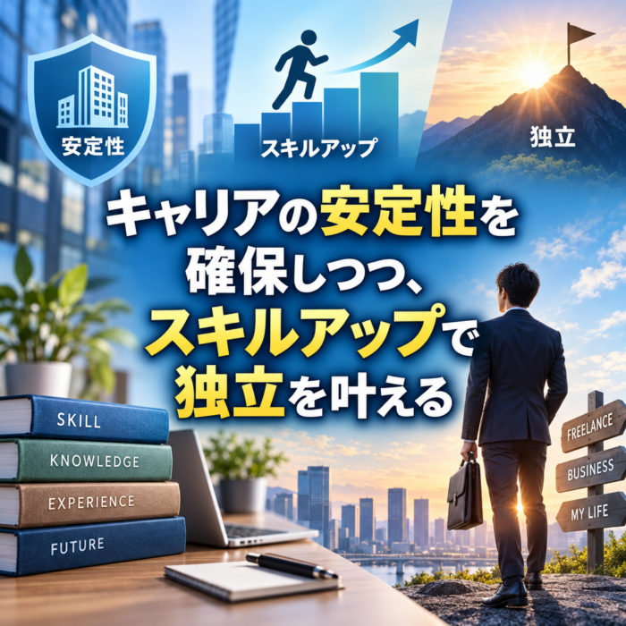 キャリアの安定性を確保しつつ、スキルアップで独立を叶える