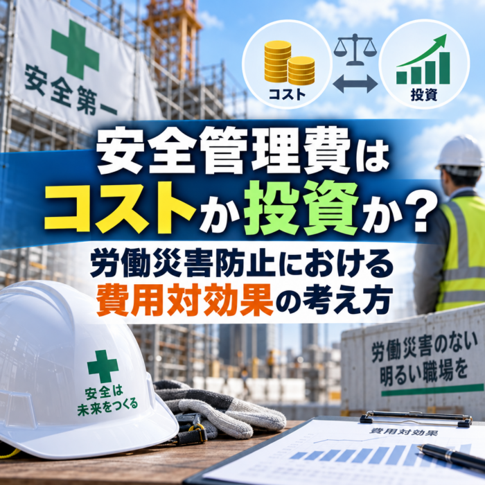 安全管理費はコストか投資か？労働災害防止における費用対効果の考え方